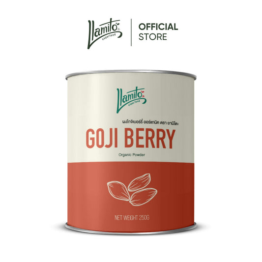 Llamito ผงโกจิเบอร์รี่ ออร์แกนิค (Organic Goji Berry Powder) ขนาด 250g