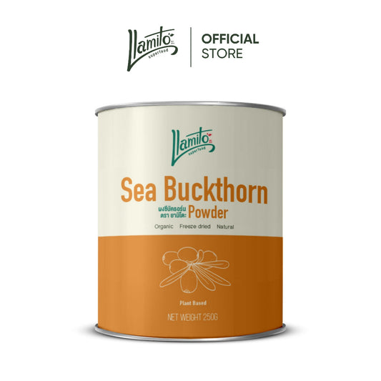Llamito ผงซีบัคธอร์น ออร์แกนิค (Organic Seabuckthorn Powder) ขนาด 250g